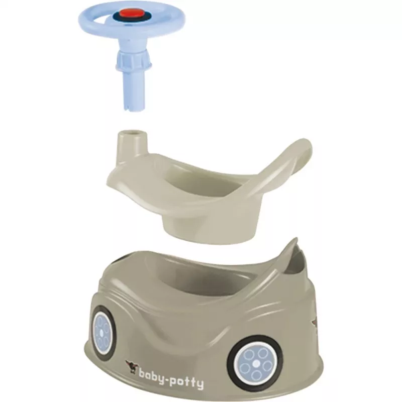 Baby-Potty pelēka, podiņš pelēks/zils