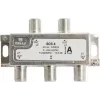 Triax SCS 4 - Kabeļu sadalītājs - 75 omi - 5 - 2400 MHz - sudraba - balts - sieviešu/sieviešu - 11,5 dB (349824)