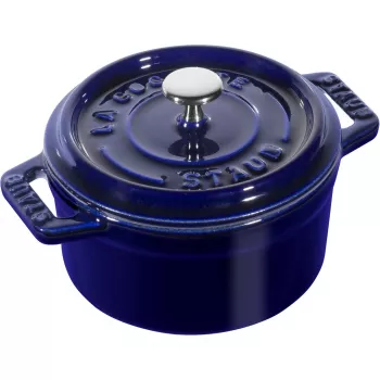 Čuguna viena mini panna Staub Minis — 10 cm diametrs, zila