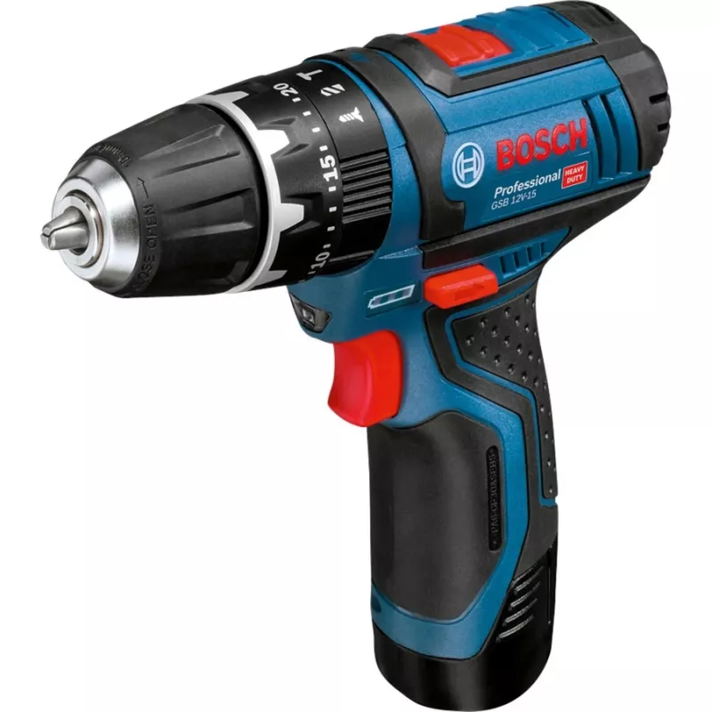 Bosch GSB 12V-15 Professional 1300 RPM Melns, Zils