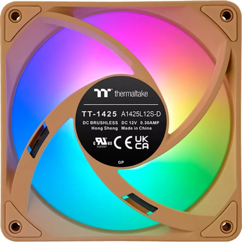 Thermaltake CT140 EX ARGB 140 mm korpusa ventilatori 3-gab. iepakojumā Gravel Sand