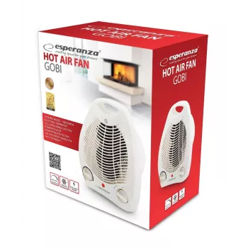 Elektriskais telpu sildītājs ESPERANZA EHH011 1000/2000 W, balts, regulējams termostats, grozāma vadība