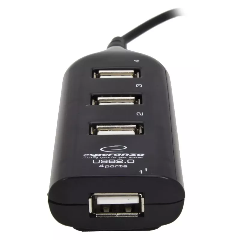 Esperanza EA116 interfeisa centrmezgls 480 Mbit/s Melns