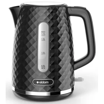 C280C ELDOM tējkanna ELLI, tilpums 1,7 l, jauda 2200 W, melna, strix, melna