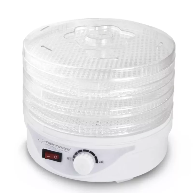 Esperanza EKD003 pārtikas žāvētājs Caurspīdīgs, Balts 250 W