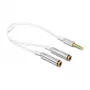 Audio kabelis DeLOCK 65576 0.25m 3.5mm 2 x 3.5mm Balts
