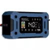 Viedais 12V 15A lādētājs QOLTEC ar mikroprocesoru un LCD — AGM, GEL, SLA, EFB, LiFePO4 akumulatoriem