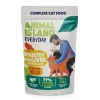 Mitrā kaķu barība animal island Ikdienas Putnu gaļa un aknas želejā, komplekts 12 x 85 g, pieaugušiem kaķiem, bez lipekļa un sojas
