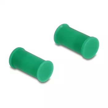 Portu putekļu aizsargs DELOCK 60673 DL4 portiem, silikons, zaļš, 14×27×14 mm, iepakojumā 10 gab.
