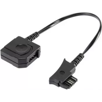 Analogais telefona adapteris Basetech 29229C49 — 1x TSS savienotājs, 1x TAE N/F kontaktligzda, 0,10 m, melns