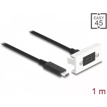 DeLOCK Easy 45 modulis SuperSpeed USB 10 Gbps USB Type-C ligzda–vīrišķais 1m
