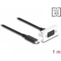DeLOCK Easy 45 modulis SuperSpeed USB 10 Gbps USB Type-C ligzda–vīrišķais 1m