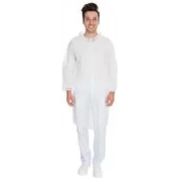 HYGOSTAR ECO HYGOBASE vienreizlietojamais apmeklētāju halāts, balts, XXL, 10 gab.