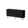 Kumode Cama Meble LUCCA 3D 165x40x80 cm, melna, skaidu plātņu korpuss