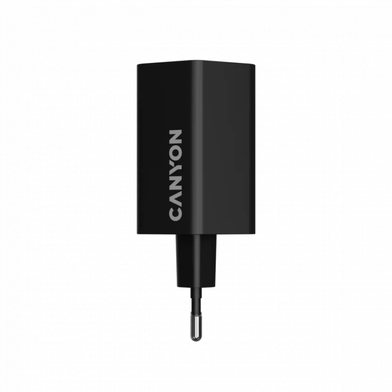 CANYON Lādētājs HEXAGON 65 GaN 65W 2xPD 1xQC EU Melns (CND-CHAHEX65B)