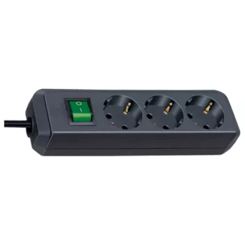 Strāvas pagarinātājs Brennenstuhl Eco-Line 5m 3 maiņstrāvas rozetes melns