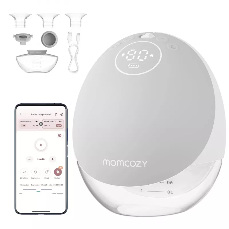 Krūts sūknis Momcozy M9 viens pelēks
