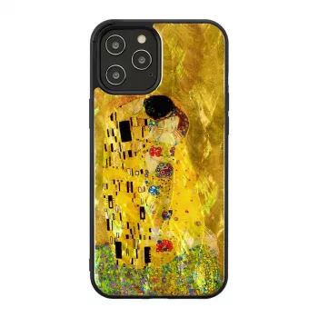 iKins aizsargapvalks Apple iPhone 12 Pro Max — melns, skūpsta dizains