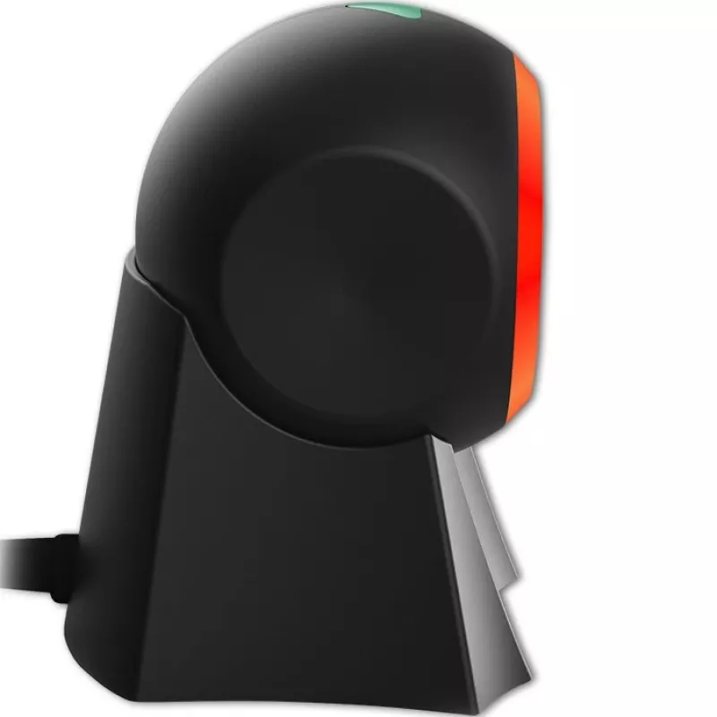 Vadu galda svītrkodu skeneris QOLTEC 50857 — 1D/2D, USB, ABS korpuss, melns, 1,75 m kabelis