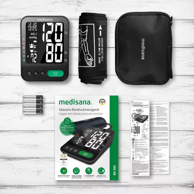 Augšdelma asinsspiediena mērītājs Medisana BU 582 (melns)