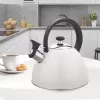 Elektriskā tējkanna Maestro MR-1302-WG 2,5 L, nerūsējošā tērauda korpuss, balta, ar nolokāmu svilpi