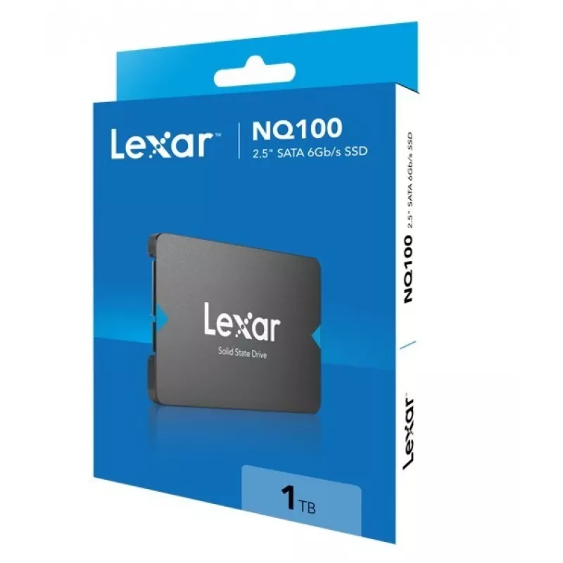 2,5 collu SATA III SSD Lexar NQ100 1 TB — 550 MB/s lasīšana, 6 Gbit/s pārsūtīšana