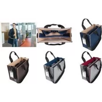 Klēpjdatora soma sigel Desk Sharing Bag Bicolor M brūni/bēšā krāsā 15,4 collu klēpjdatoriem