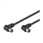 Wentronic Goobay Antenas leņķa savienojuma kabelis, melns, 1,5 m - IEC/Coax spraudnis 90° IEC/Koax ligzda 90° (11525)