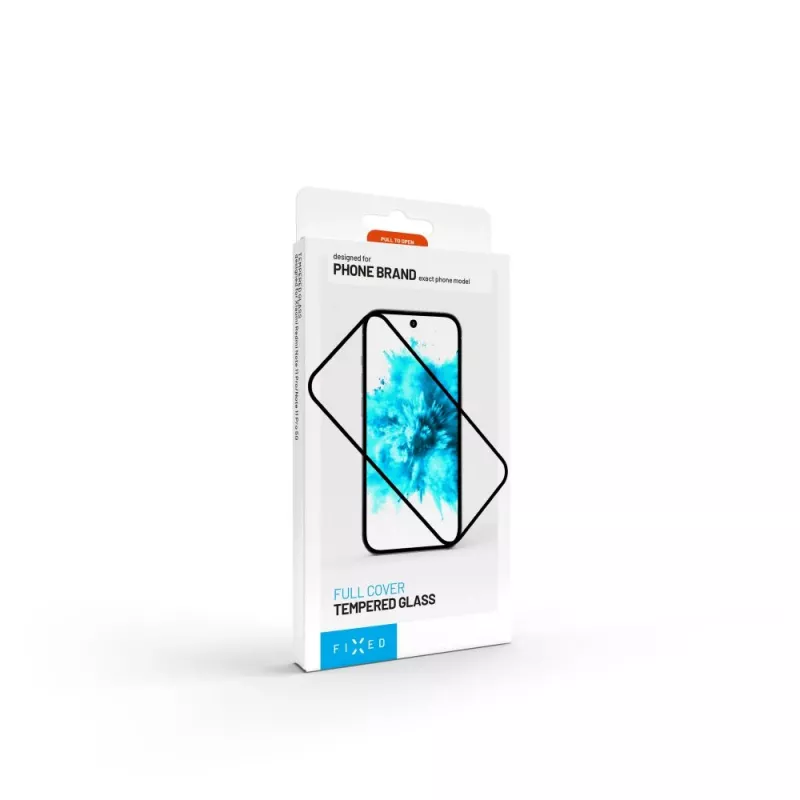 Ekrāna aizsargstikls FIXED priekš Realme C61/C63/Note 60 — Rūdītais stikls, pilns pārklājums, 2.5D