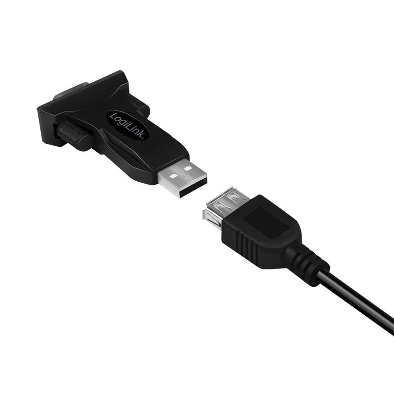LogiLink AU0002F RS-232 USB 2.0 adapteris vīrišķā tipa, melns