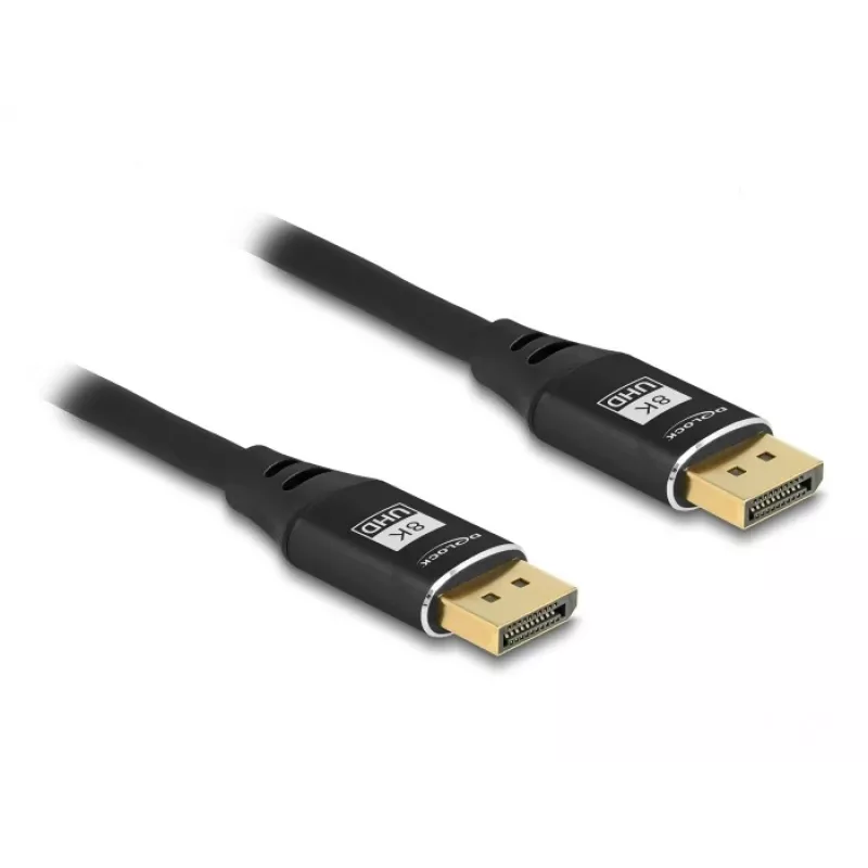 DeLOCK DisplayPort kabelis 8K 60 Hz 3 m melns metāla