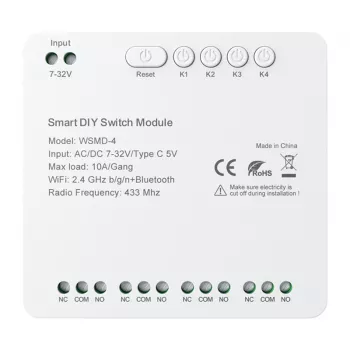 Viedais slēdža modulis Avatto DIY WSMD-4 32V — 4 kanālu 32 V vadības modulis DIY projektiem