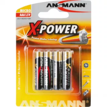 Vienreizlietojamā baterija Ansmann Micro AAA LR03
