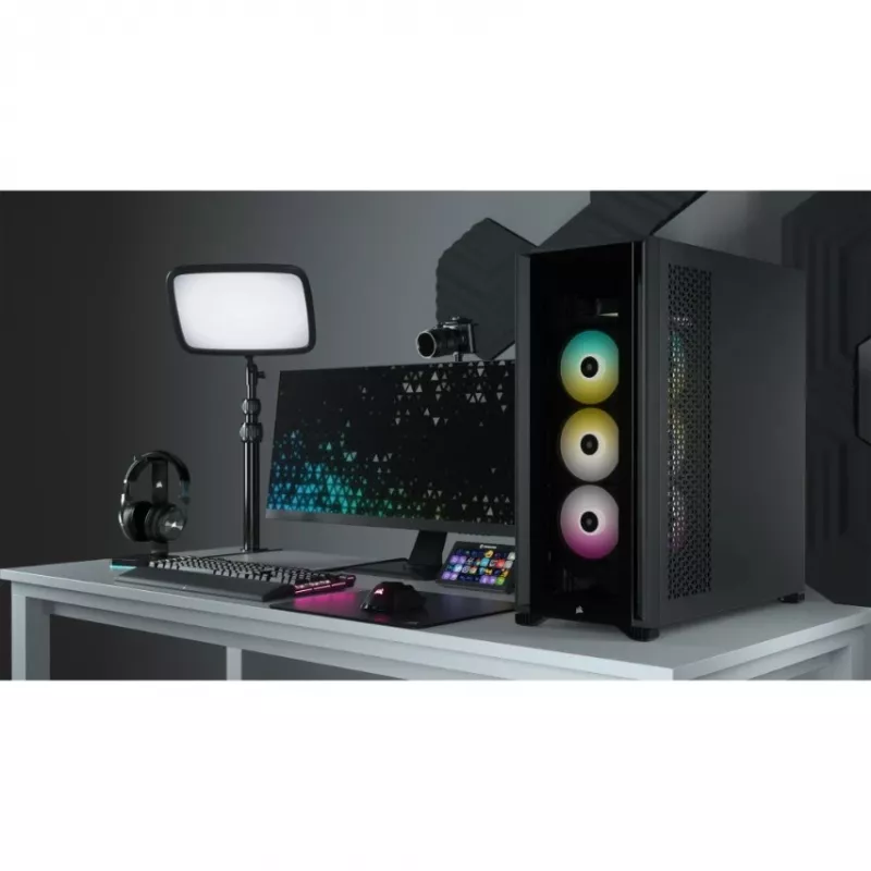 PC korpuss Corsair iCUE 7000X RGB Full Tower melns