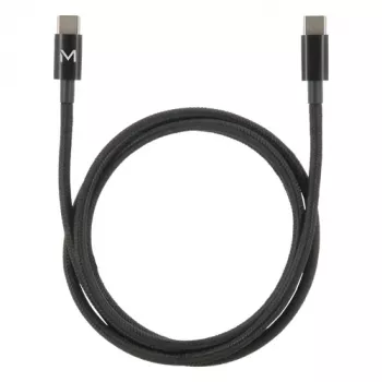 USB kabelis Mobilis 001389 USB 2.0 1m USB C Melns