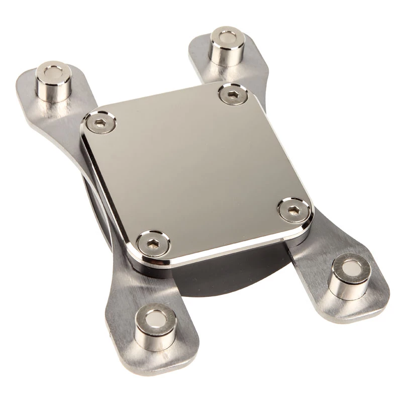 Ūdens bloks Aqua-Computer 21703 — Acetāls/Niķelis, Socket AM4, 111×75×22 mm, Melns/Sudrabains