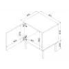 Cama INSERTO Naktsskapītis, 2 gab., 50x40x61.5 cm, melns + LED