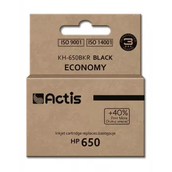 Kārtridžs ACTIS KH-650BKR saderīgs ar HP 650 — Melna pigmenta tinte, 15 ml, standarta ražība, viens iepakojums