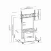 Gembird TVS-100F-01 statīvs izkārtņu displejiem 2.54 m (100) Melns