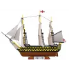 Būvkomplekts Cobi HMS Victory — 2517 detaļas, detalizēts vēsturiskas burinieka modelis