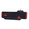 Spēļu tastatūra GEMBIRD GGS-UMG4-02 104 taustiņu pilna izmēra USB QWERTY US angļu valoda ar peli, melna