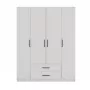 Topeshop ROMANA 160 BIEL KPLB bedroom wardrobe/closet 11 shelves 4 durvis(s) balts