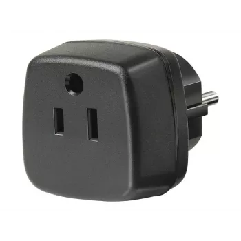 Ceļojumu adapteris ASV, Japānai / Zemējuma kontaktdakša, Kontaktligzdas adapteris melns