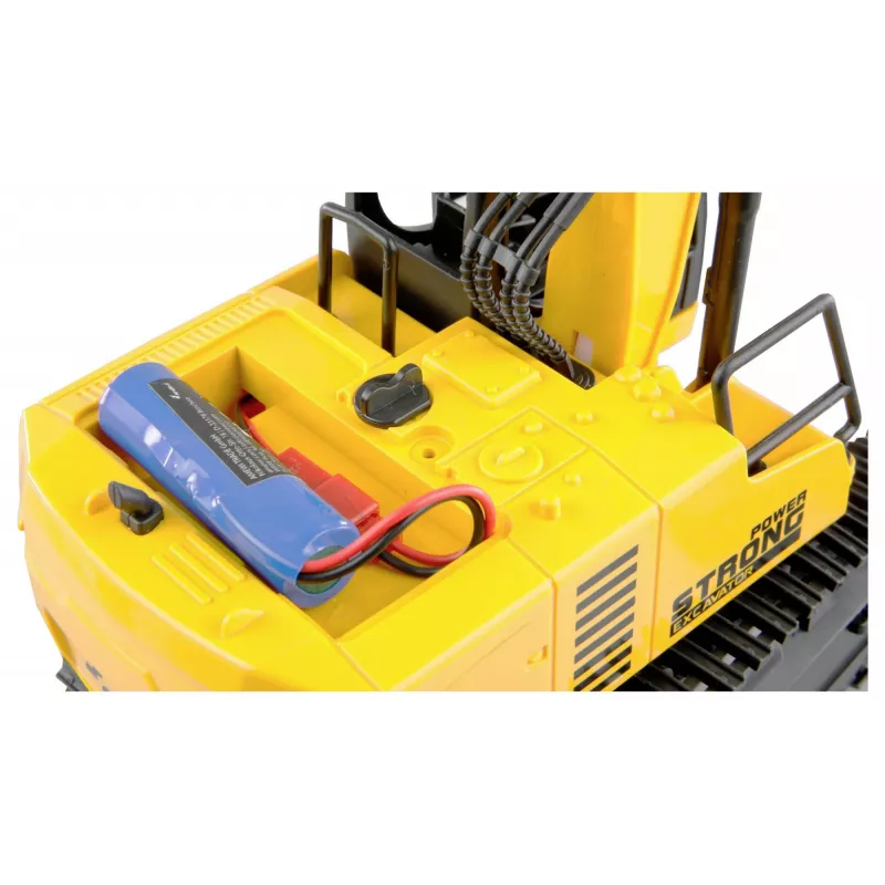 RC ekskavators Amewi G041E mērogā 1:24, elektrisks, Li-Ion 500 mAh, paredzēts bērniem no 8 gadiem