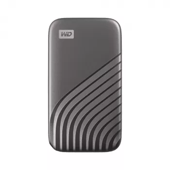 WD My Passport SSD WDBAGF0040BGY - SSD - šifrēts - 4 TB - ārējais (pārnēsājams) - USB 3.2 Gen 2 (USB-C savienotājs) - 256 bitu AES - pelēks