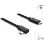 DELOCK aktīvais optiskais USB Type-C–Type-C kabelis 10 Gbps, leņķveida spraudņi, 5 m