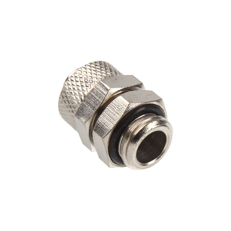 Taisnais savienojums G1/4 collas uz 10/8 mm - spīdīgi sudraba
