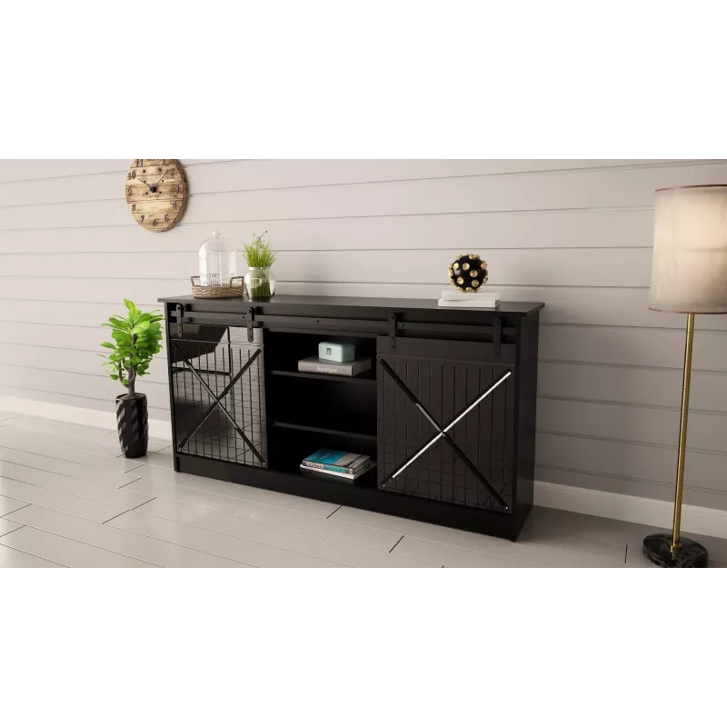 kumode 160x80x35 GRANERO melns/melns glancēts