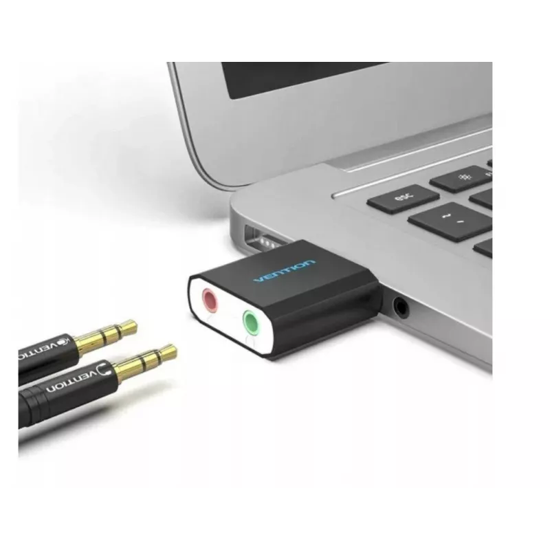 Vention USB ārējā skaņas karte, melna, metāla tips