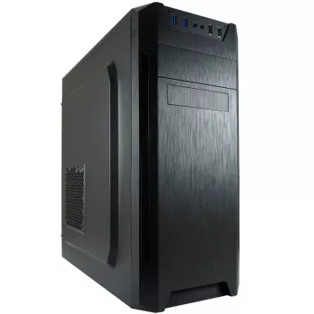 LC Power Classic 7040B - MDT - ATX - bez barošanas bloka - Melns, matēts alumīnijs / Melns - USB/Audio